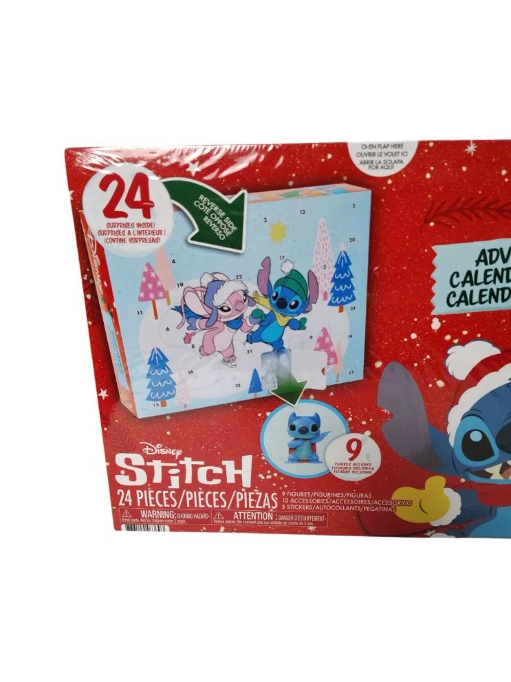 Disney Stitch Advent Calendar 24 Pieces With 9 Figures and Accessories